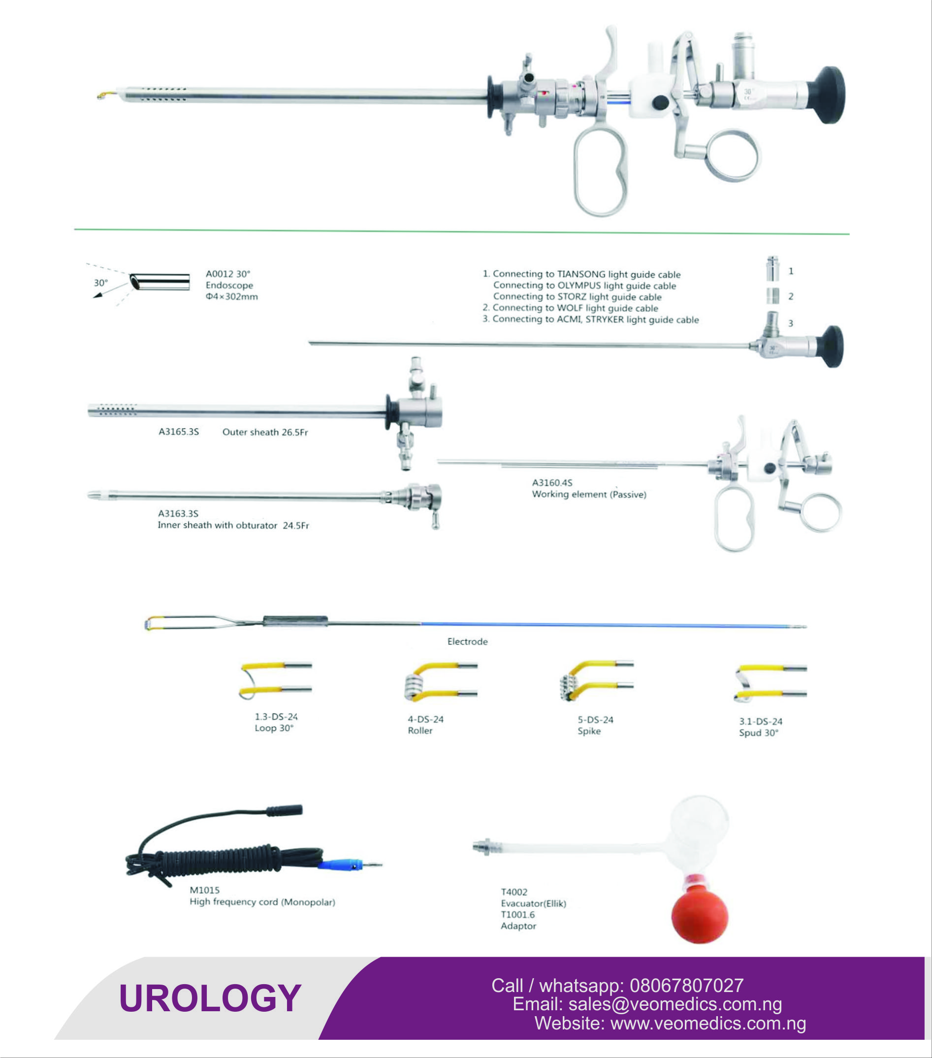 RESECTOSCOPY SET (LOCKABLE)